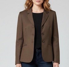 Vintage Pendleton Womens 6 Petite Brown Blazer 100 Virgin Wool Jacket Career