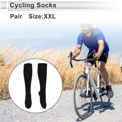 Radfahrersocken schweißabsorb. Outdoor Schwarz XXL 1 Paar