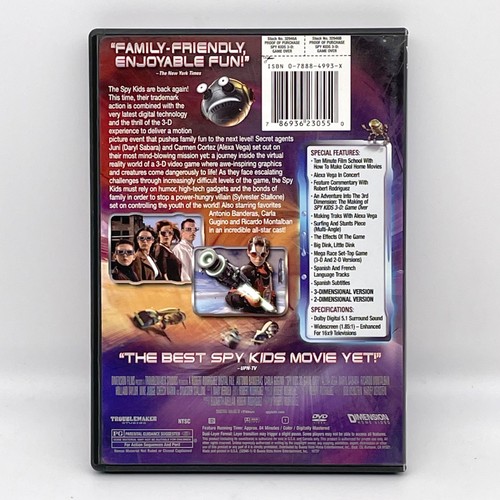 Spy Kids 3-D Game Over DVD 2-Disc Collector's Series - Comes With 4 3D Glasses - Picture 2 of 2