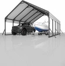 20'x25' Metal Carport for 2 Cars,Heavy Duty Extra Tall Reinforced Frame Carport