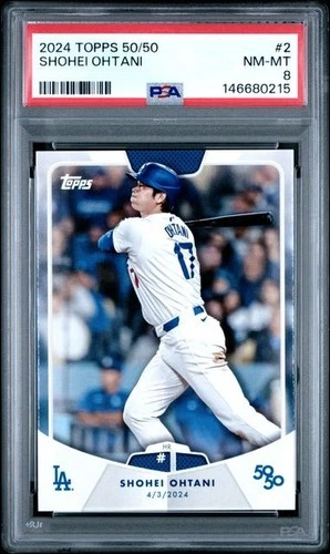 2024 Topps 50/50: Shohei Ohtani - Shohei Ohtani #2 Psa 8
