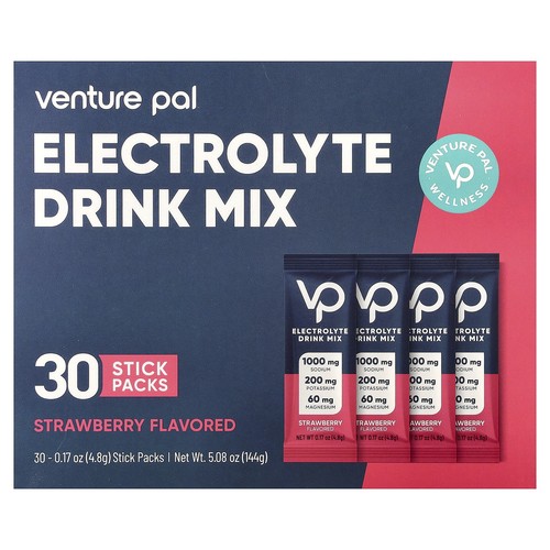 Electrolyte Drink Mix, Strawberry, 30 Stick Packs, 0.17 oz (4.8 g) Each
