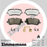 Bremsbelagsatz Scheibenbremse Rd:Z Zimmermann 25720.973.2 FüR Landrover Range 2