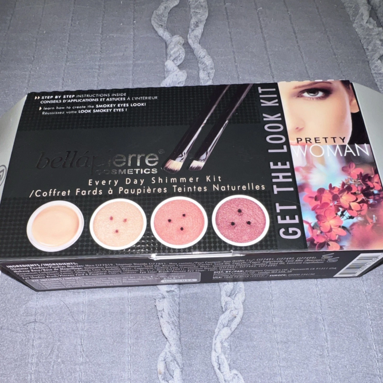 Bellapierre Every Day Shimmer Kit Eye Shadow & Brushes Hypoallergenic Multicolor