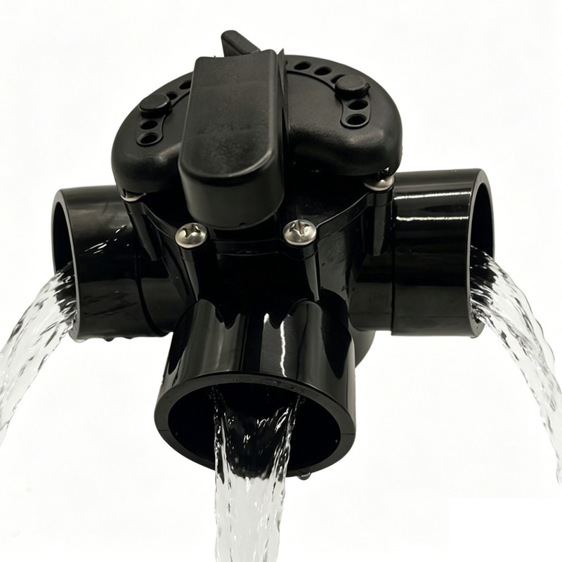 FOR Pentair Three Port Diverter Valve with 2" PVC Pipe - GreyNEW