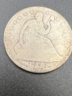 1858 seated liberty 50 cent coin silver