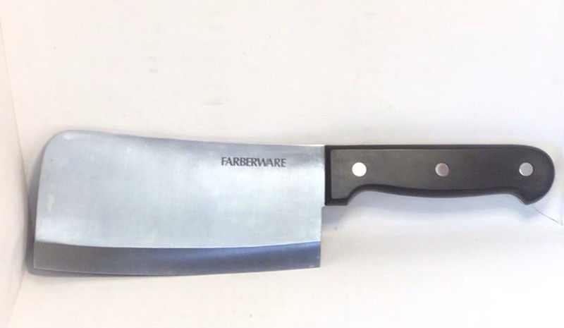 Farberware Meat Cleaver Knife 6 In Stainless Blade 5 In Black Handle