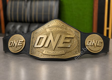 One World Championship Title Belt FC MMA UFC 4mm Brass Adult Size Replica NEW