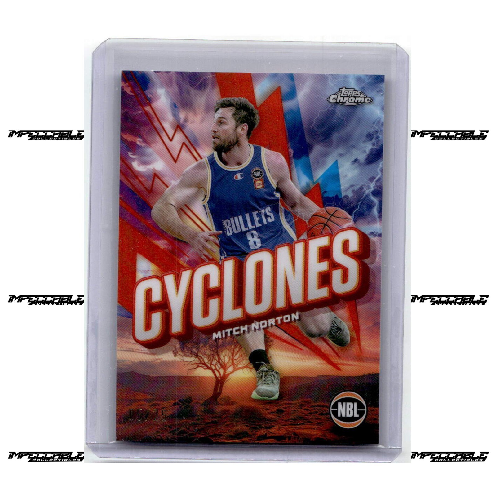 2024-25 Topps Chrome NBL - Orange #C-4 Mitch Norton /25 Cyclones