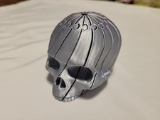 3D Printed Fidget Twisty Skull Toy - Silver S...