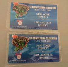 Vintage 2001 WNBA NY Liberty Avis Stadium Giveaway Pins – Factory Sealed