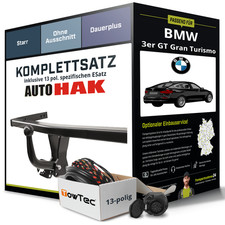F�r BMW 3er GT Gran Turismo Typ F34 Anh�ngerkupplung starr +eSatz 13pol 14- Set