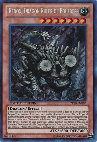 *** REDOX, DRAGON RULER OF BOULDERS *** SECRET RARE CT10-EN003 NM YUGIOH!