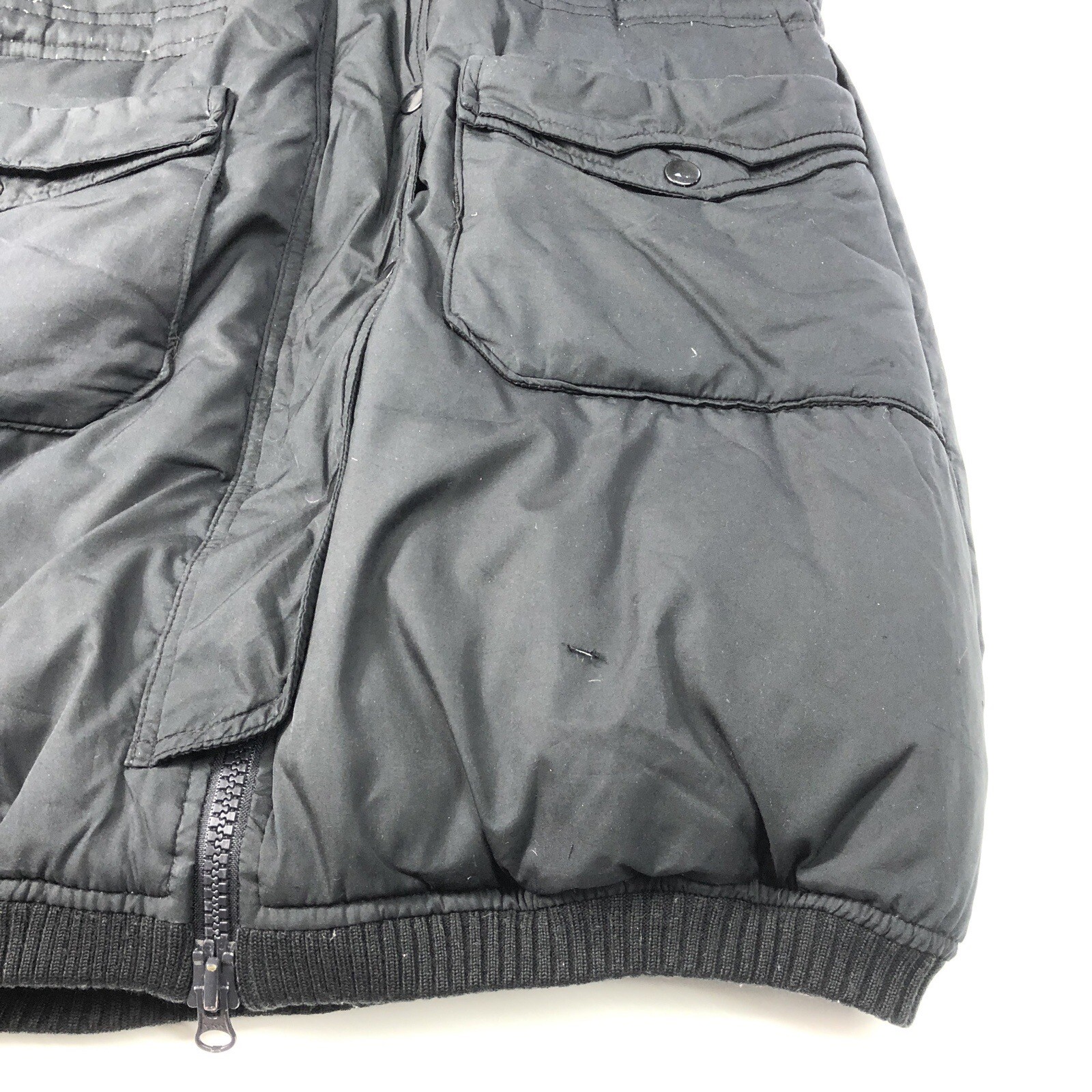 GAP Women's Long Black Hooded Puffer Parka Small Peti… Gem