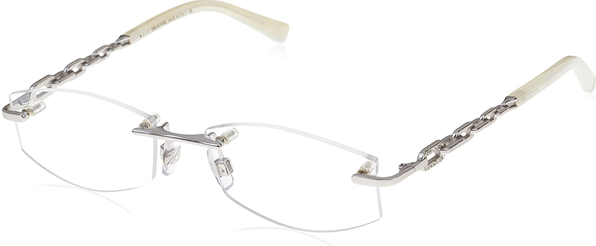New Swarovski Rimless Eyeglasses SK 5042 018 52-17 135 Silver