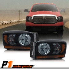 Smoke Headlights Pair Fit For 2006-2008 Dodge Ram 1500 2500 3500 Amber Reflector Smoke Headlights Pair Fit For 2006-2008 Dodge Ram 1500 2500 3500 Amber Reflector
