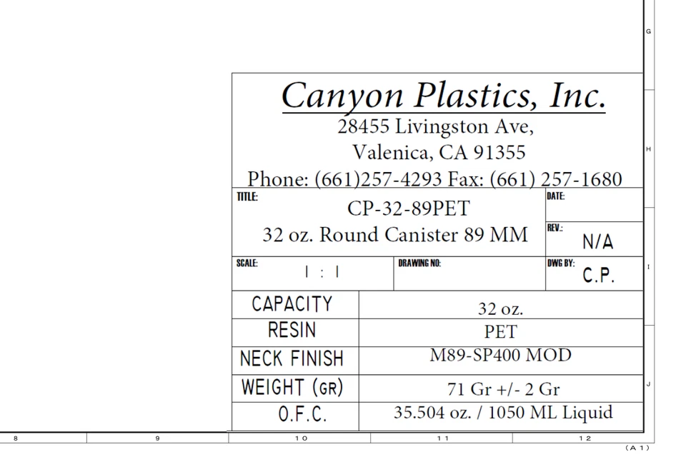 32oz (105 Units) Dark Amber Pet Canister (89/400) Gummy Capsule Powder Container - Image 4 of 4