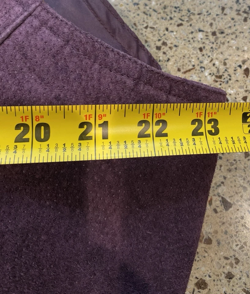 Women’s 1X SAVANNAH Purple Suede Leather Vest NEW NWT - Image 4 of 4