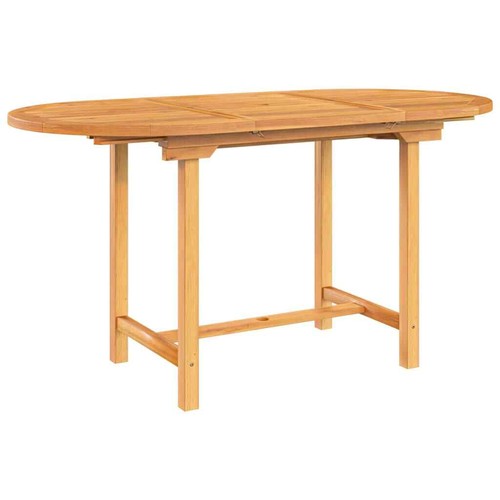 Extending Garden Table 110-160x80x75cm Solid Wood Teak - Picture 2 of 7