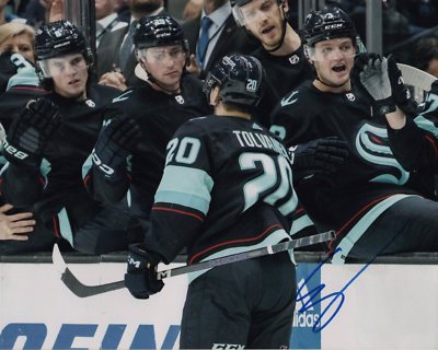Seattle Kraken Eeli Tolvanen Autographed Signed 8x10 NHL Photo COA