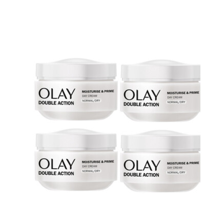 Beauty-Set: 4x50ml Olaz Olay Double Action Feuchtigkeitscreme & Primer + Band