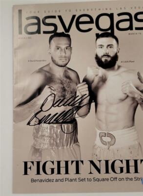 David Benavidez autograph signed Vegas Fight Night Magazine vs