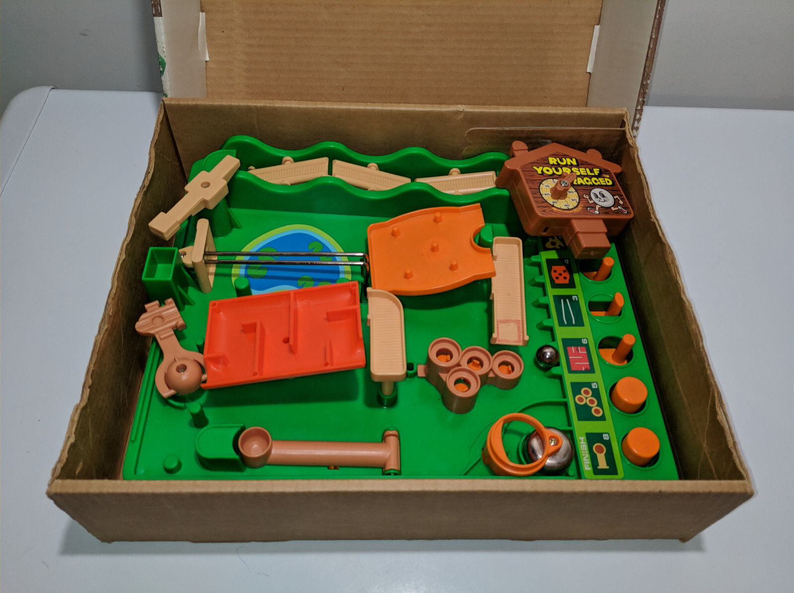 TOMY 1979 Vintage Run Yourself Ragged Board Game ALMOST COMPLETE EBay