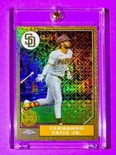 Fernando Tatis Jr. SILVER MOJO REFRACTOR 2022 TOPPS CHROME '87 RETRO CARD - Mint