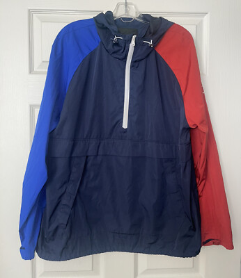 Men's Michael Kors Spell Out Hooded Multicolor 1/2 Zip