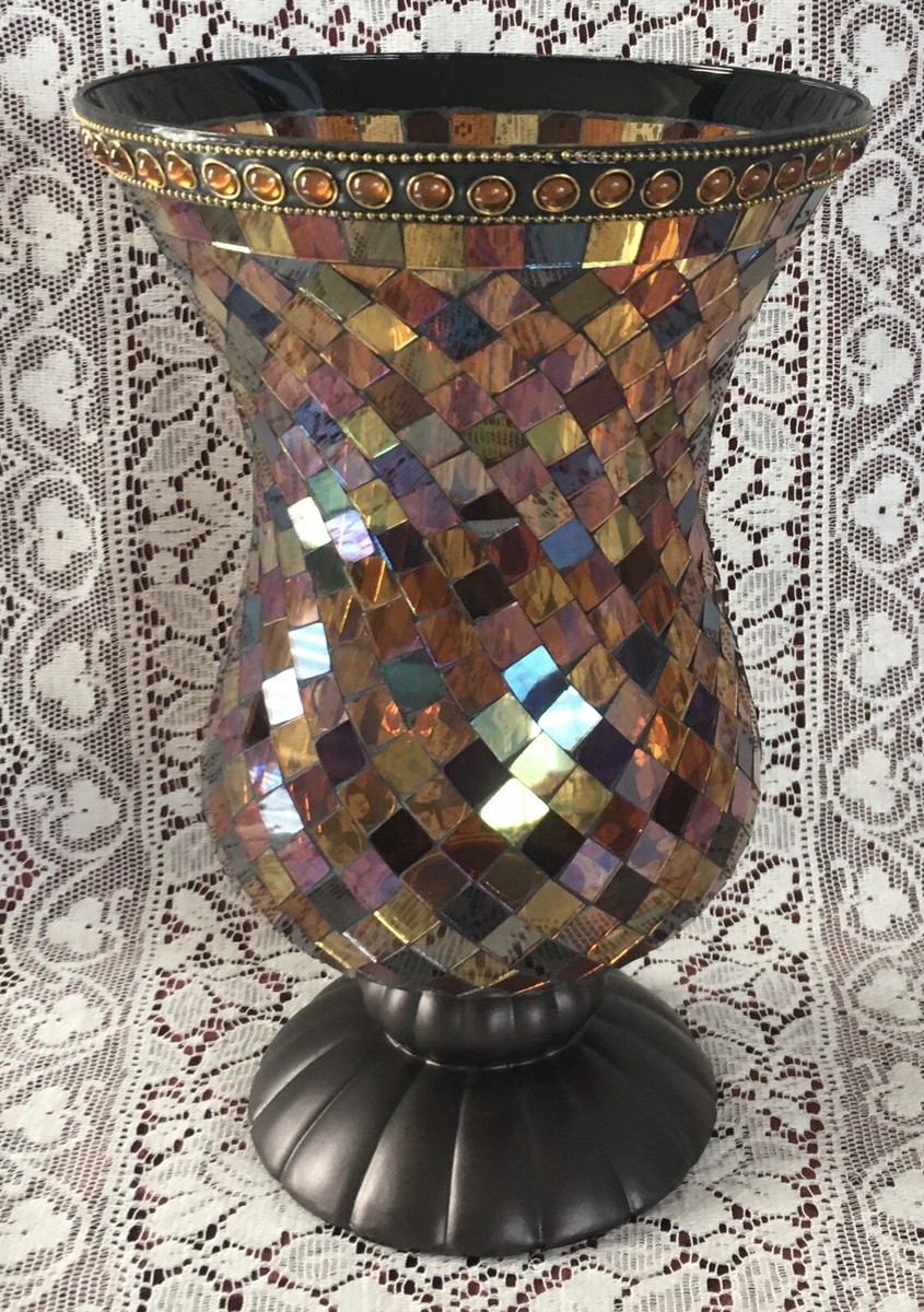 PartyLite GLOBAL FUSION Hurricane P8366 Candle Holder 12