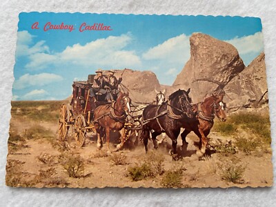 A Cowboy Cadillac in the Southwestern Desert Vintage Postcard | eBay