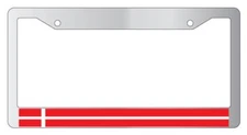 Denmark Chrome License Plate Frame World Flags