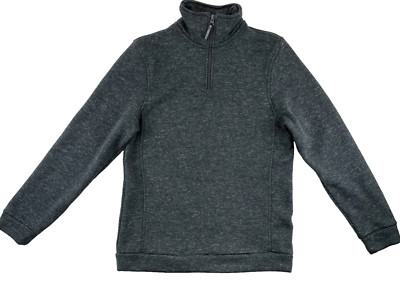 Mountain Warehouse Pullover Mens M Gray Fleece Lined Long Sleeve Quarter Zip
