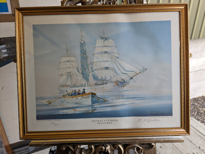 'Thomas Stephens Becalmed'' 44/850 a limited edition print signed K. A. Griffin