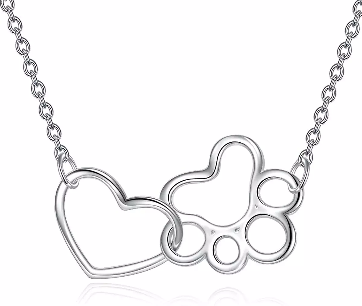 Sterling silver dog paw best sale necklace