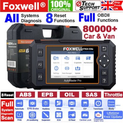 Foxwell NT624 Elite Vollsystem Auto Diagnose Werkzeug Airbag ABS SRS ÖL DPF OBD2