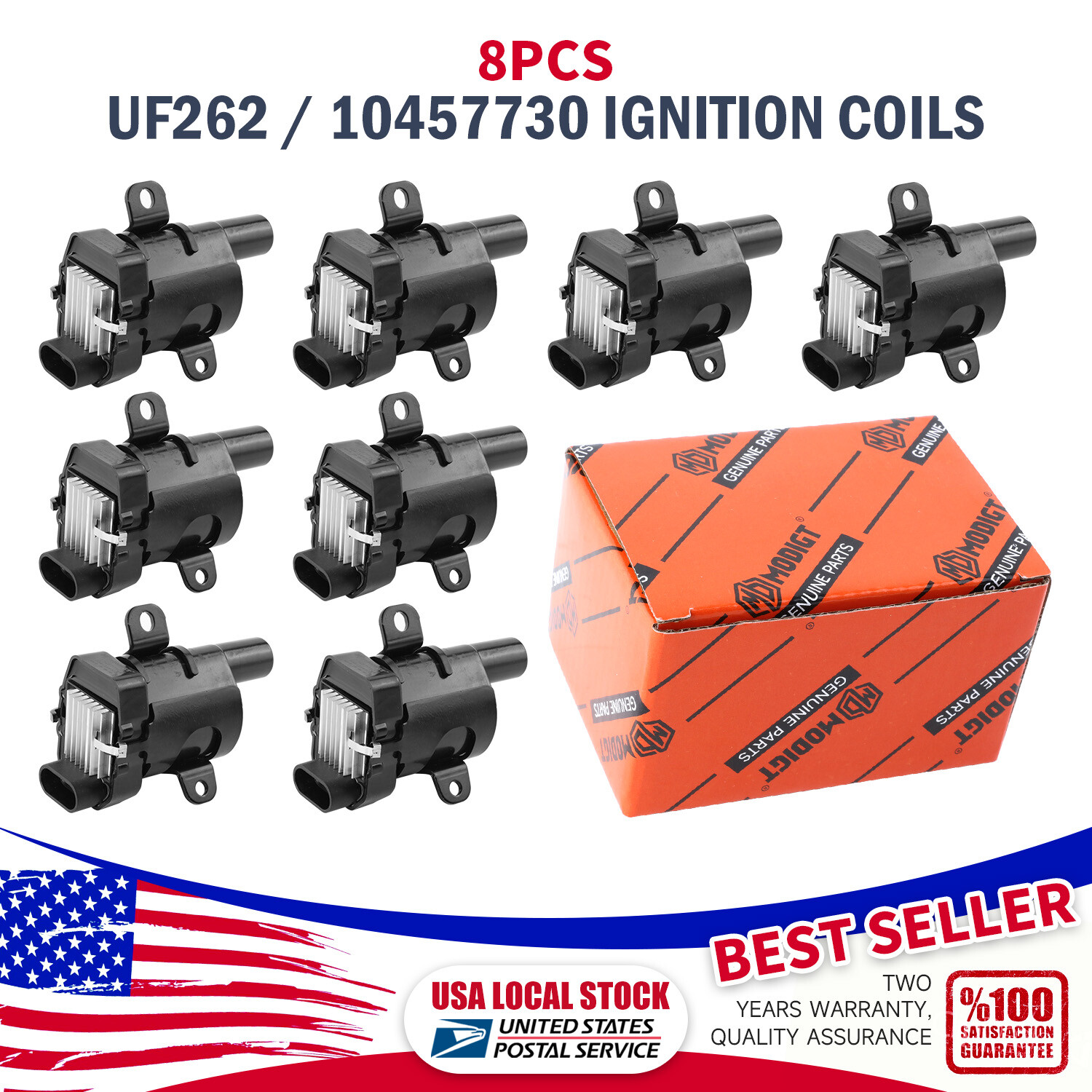 High Performance 8Pcs Ignition Coils For GMC Chevy C1251 4.8/5.3/6.0L D585 UF262
