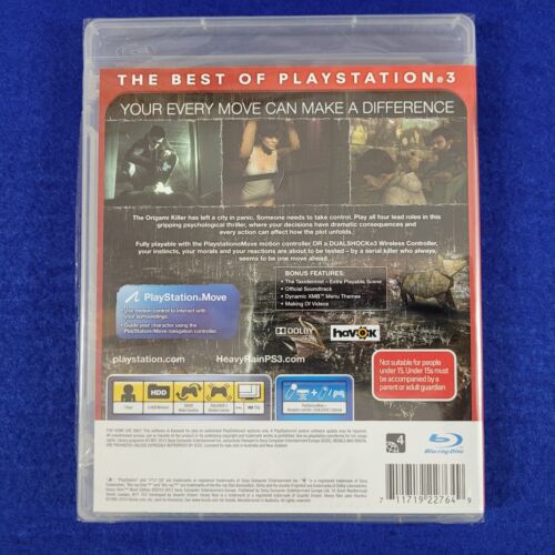 Juego ps3 HEAVY RAIN Move Edition *NUEVO* (Funciona en EE. UU.) REGIÓN LIBRE PAL EXCLUSIVO - Imagen 2 de 4