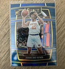 Jericho Sims Rookie 2021-22 Select Blue Silver Prizm #87 New York Knicks RC