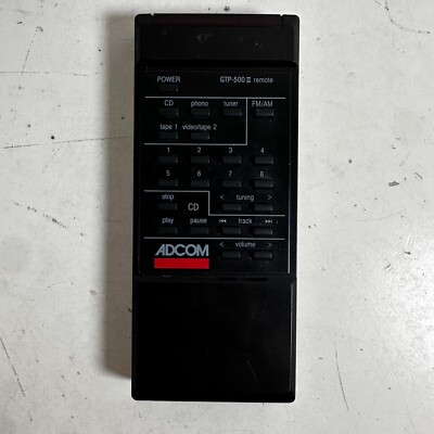 Vintage Adcom GTP-500 II Black Audio Preamp Tuner Replacement Remote Control