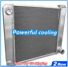 22"X19" Universal High Performance Aluminum Radiator For Chevy GM SBC BBC 2 Rows