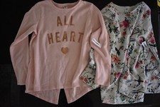 NWT Set of 2 Old Navy Girls Fleece Lined Sweaters Floral/ Graphic Patterns XL14