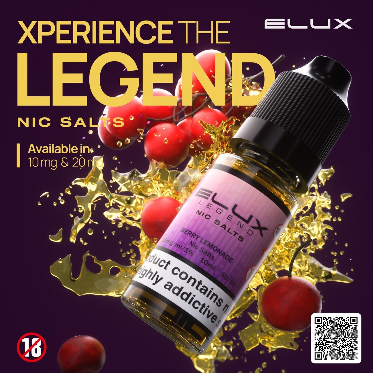 Elux Nic Salt 10ml E Liquid Vape Juice 10/20mg Elux Salt Mix N Match