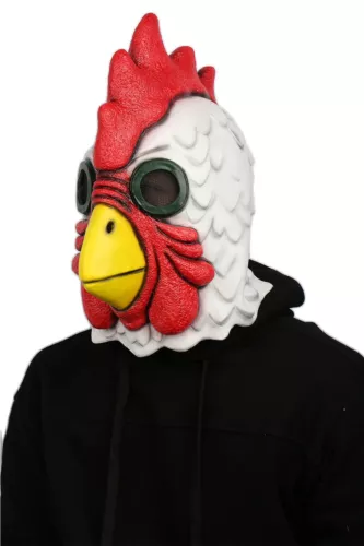 Richard Rooster Mask Hotline Miami Game Cosplay Prop Latex Halloween Mask Adult - Picture 3 of 6