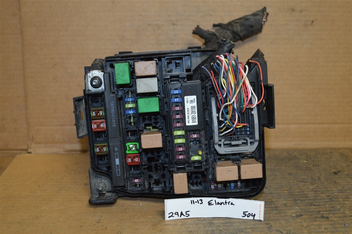 2003 hyundai elantra cigarette lighter fuse 11-14 Hyundai Elantra Fuse Box Junction OEM 919513X100 Module 504-29a5