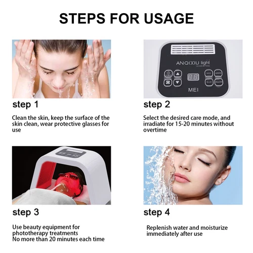 7-Color LED Light Therapy PDT Anti-aging Facial Skin Rejuvenation Beauty Machine - Picture 4 of 20