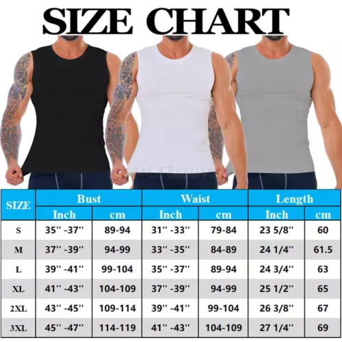 Gilet dimagranti uomo sport abbigliamento attivo top shapewear camicia compressione body shaper - Foto 2 di 36