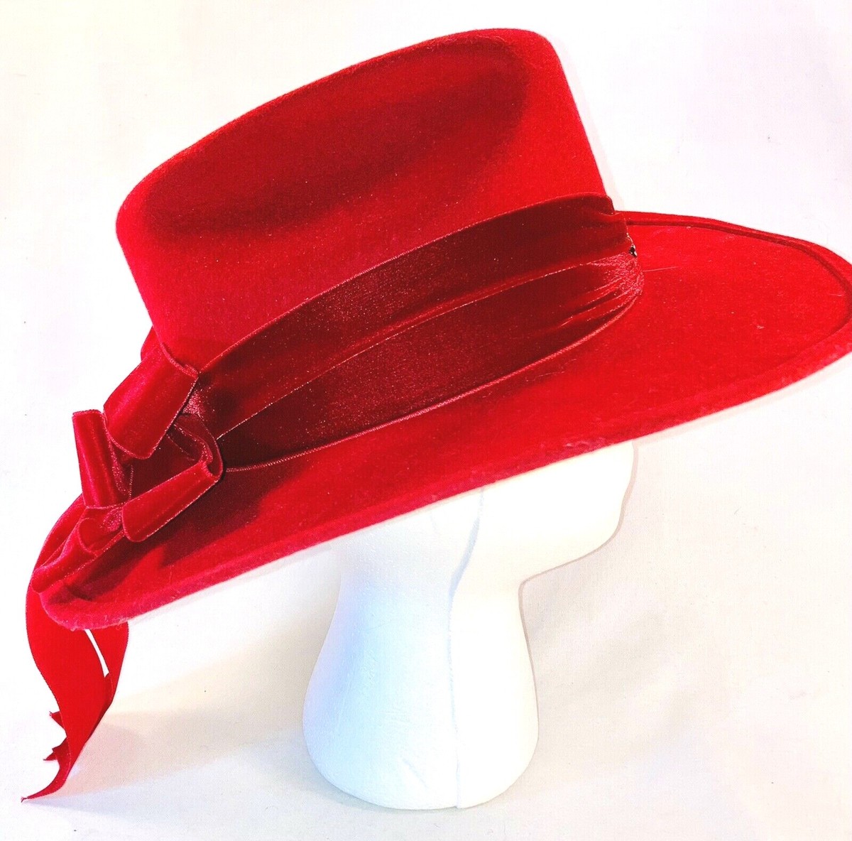 ハット PATOU Woman Hat Red AC0508064 306R Nancy Hughes Hat She's A Lady Western Red Wool Felt