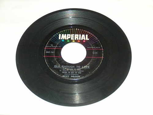 45 RPM Ricky Nelson Old Enough To Love IMP 161 Pop Vocal Vinyl EP Record VG - Picture 2 of 4