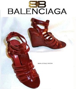 red balenciaga sandals